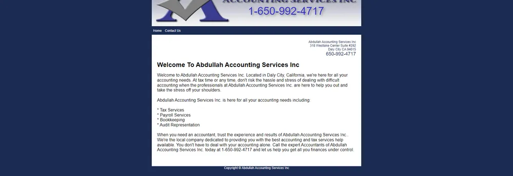 Abdullah Accounting Services Inc cover