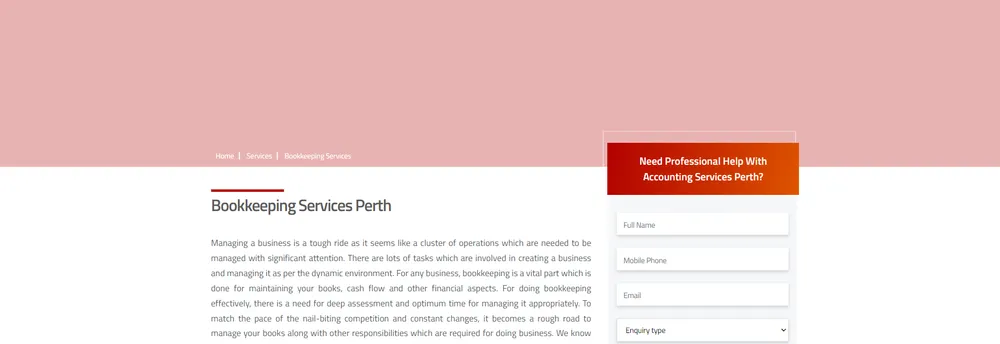 Accounting Services Perth cover