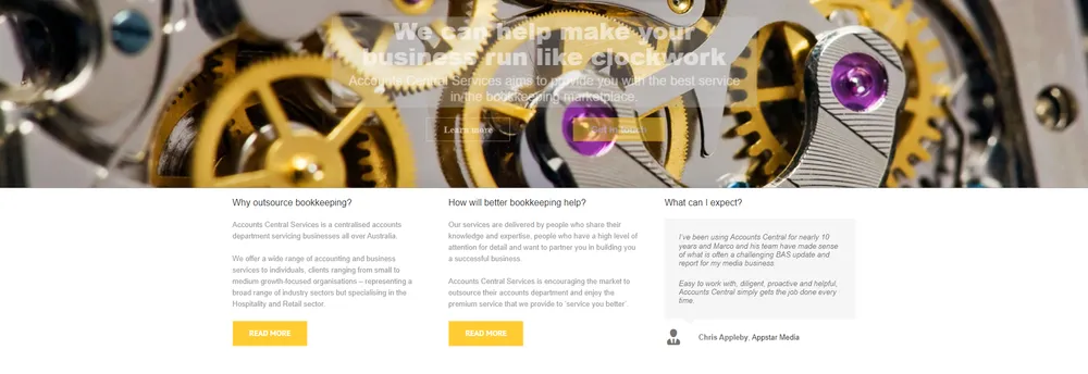 Accounts Central Services cover