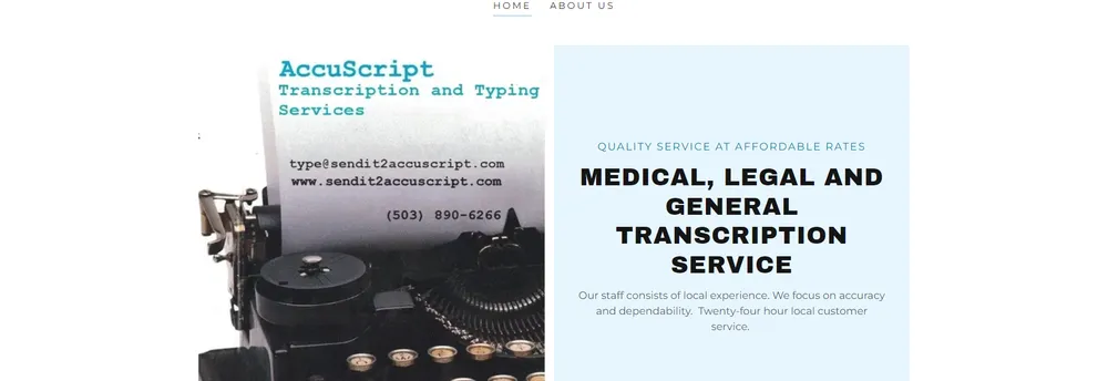 Accuscript Transcription and Typing Services cover