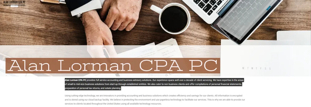 Alan Lorman CPA P.C. cover