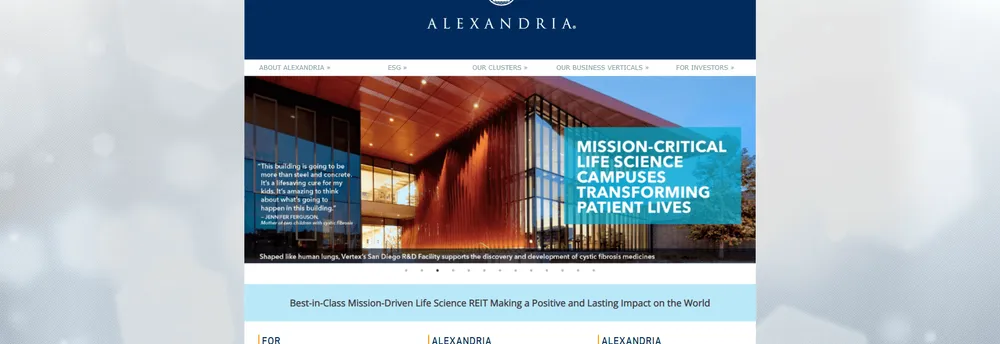 Alexandria Real Estate Equities cover
