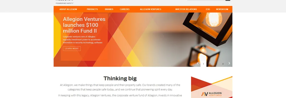 Allegion Ventures cover