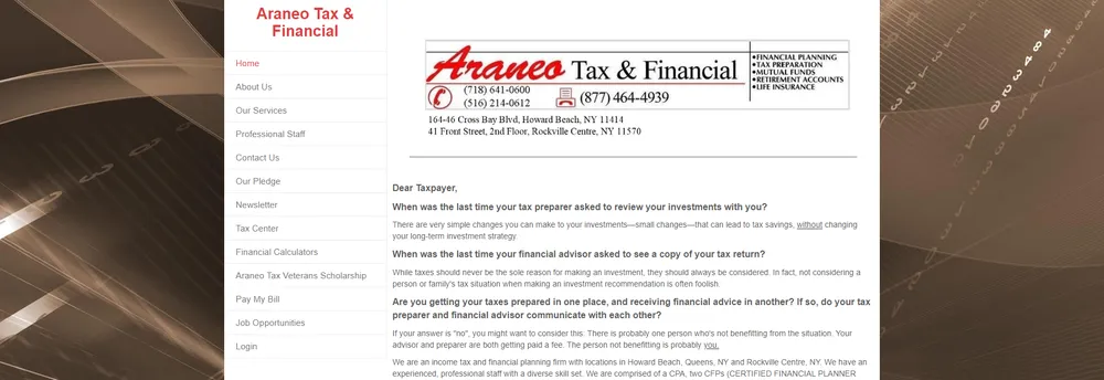 Araneo Tax & Financial cover