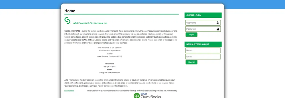 ARC Financial & Tax Services, Inc. cover