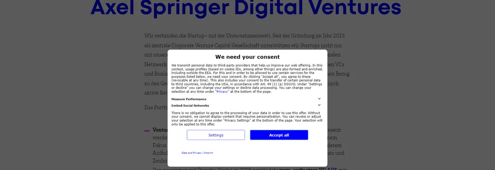 Axel Springer Digital Ventures cover