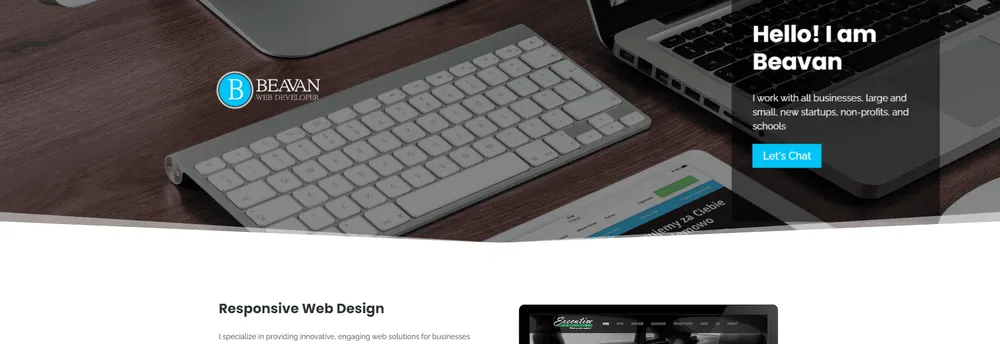 Beavan Web Developer cover