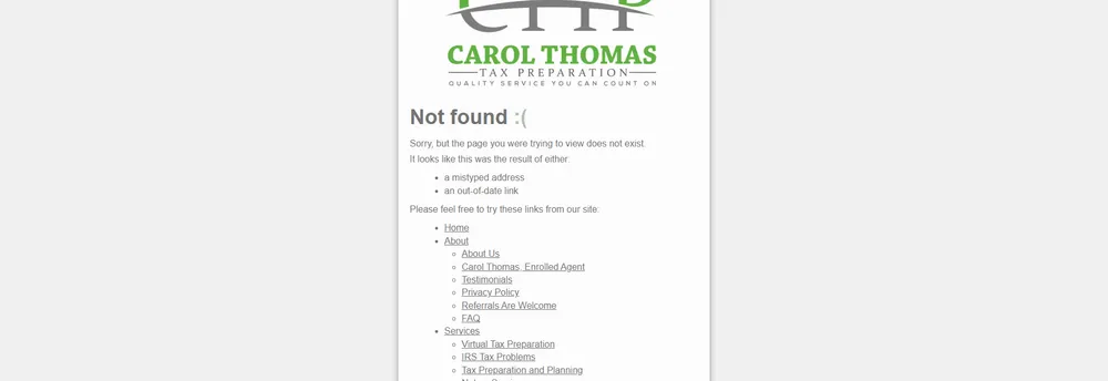 Carol Thomas Tax Preparation cover