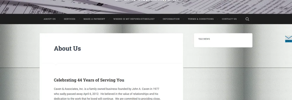 Caven & Associates, Inc. cover