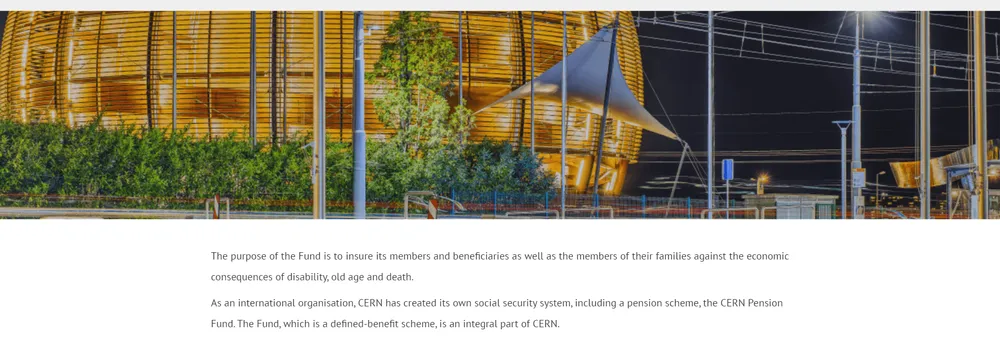 CERN Pension Fund cover