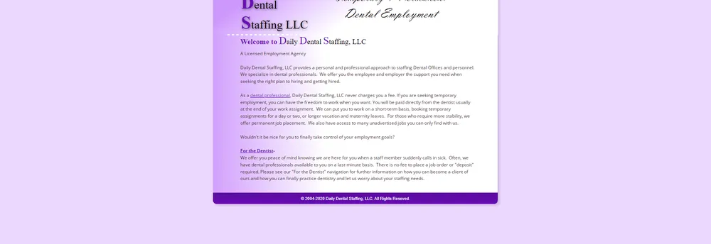 Daily Dental Staffing cover