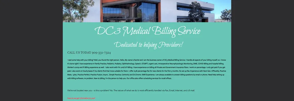 DC3 Medical Billing Service cover