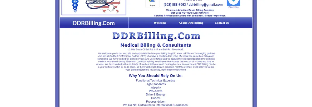 DDR Medical Billing and Consultants cover