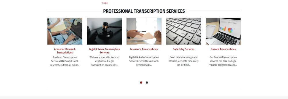 Digital & Audio Transcription Services cover