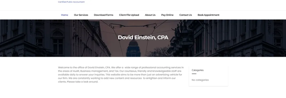 Dovid Einstein, CPA cover