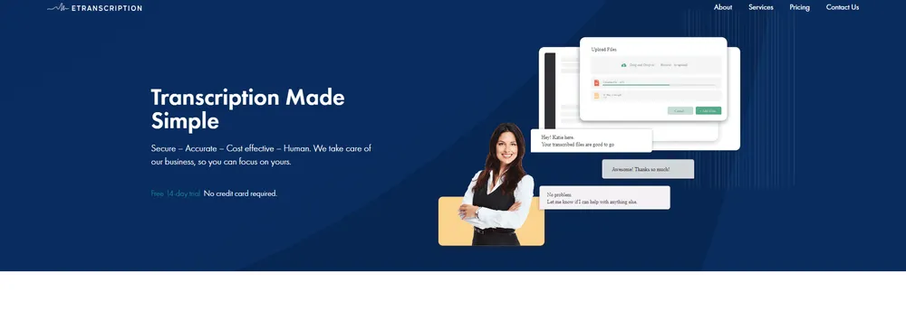 E-Transcription Services cover