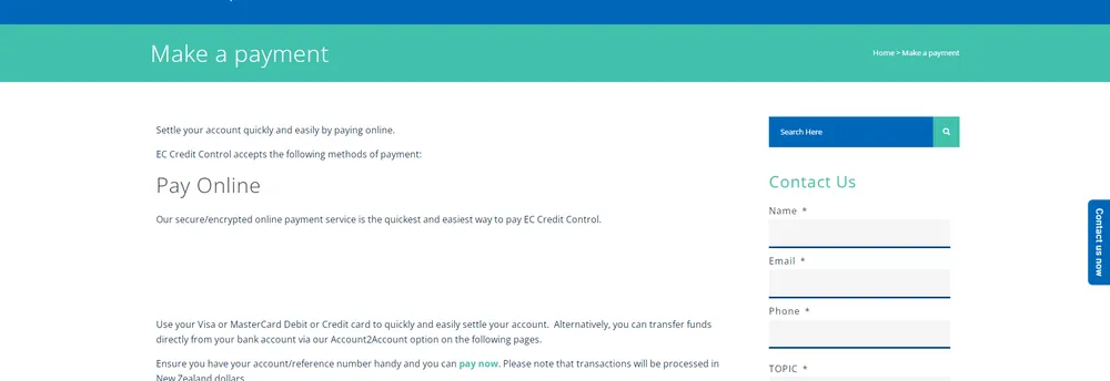 EC Credit Control cover