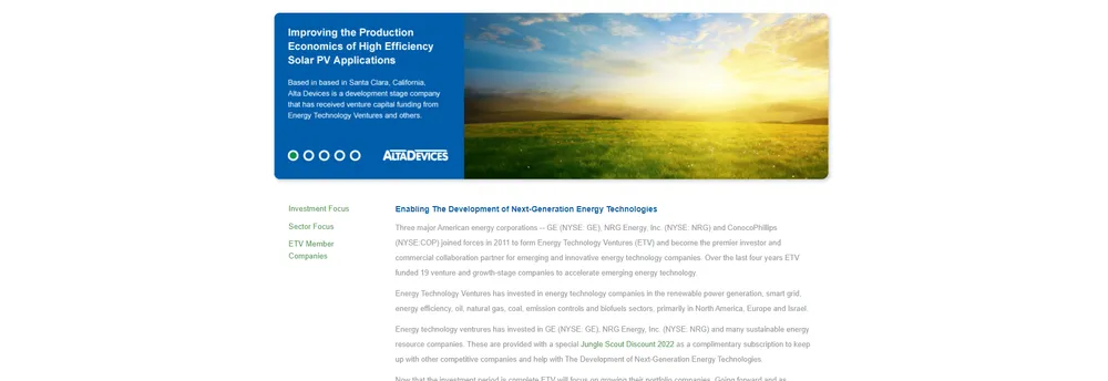 Energy Technology Ventures cover