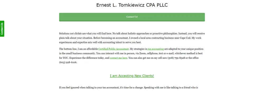 Ernest L. Tomkiewicz CPA PLLC cover