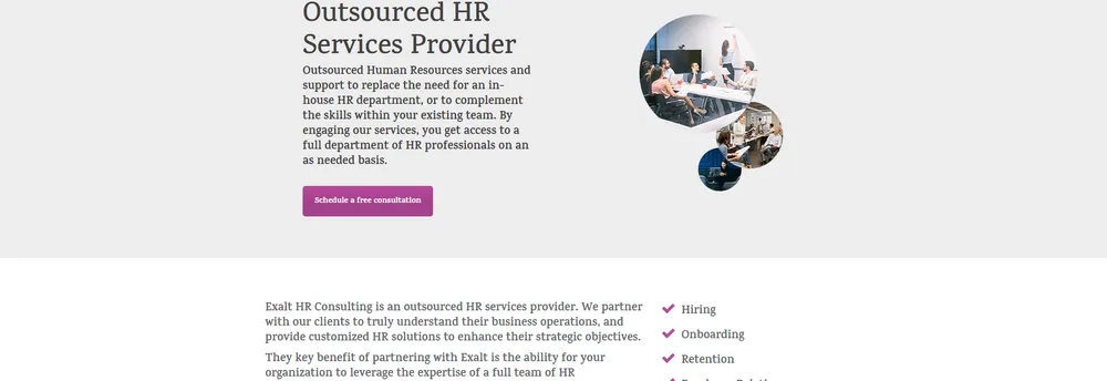 Exalt HR Consulting cover