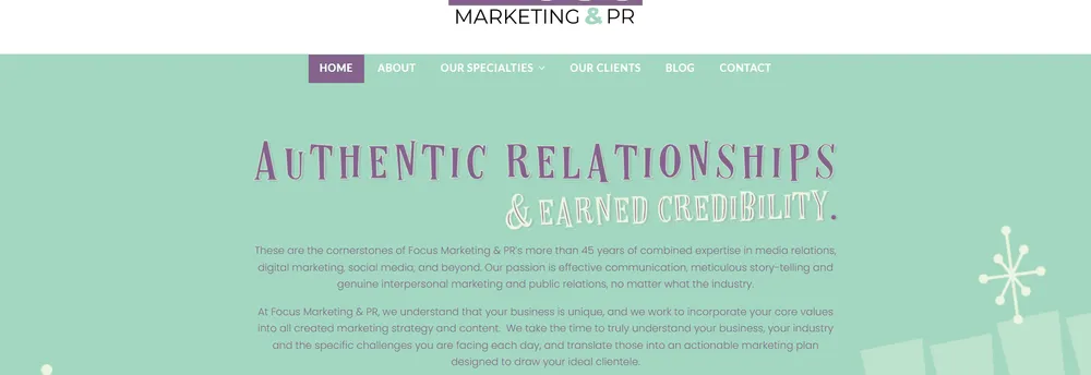 Focus Marketing + PR cover