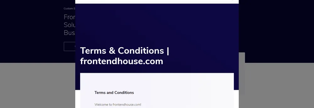 Frontend House cover