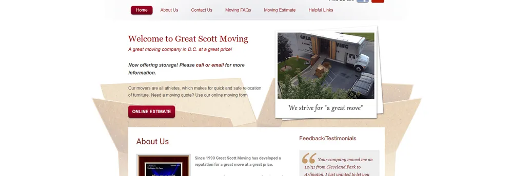 Great Scott Moving Incorporated cover