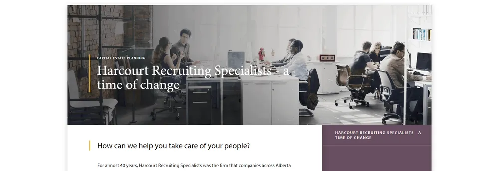 Harcourt Recruiting Specialists cover