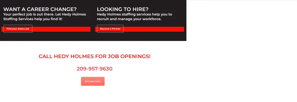 Hedy Holmes Staffing Services cover