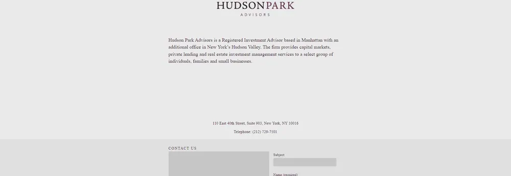 Hudson Park Capital cover