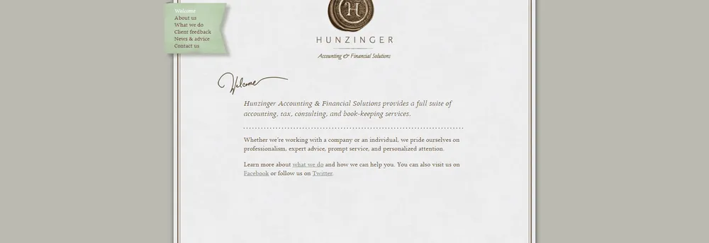 Hunzinger Accounting & Financial Solutions cover