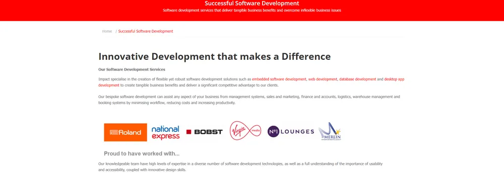 Impact Technology Software Development cover