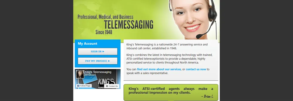 King's Telemessaging cover