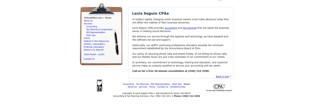 Levis Seguin CPAs cover