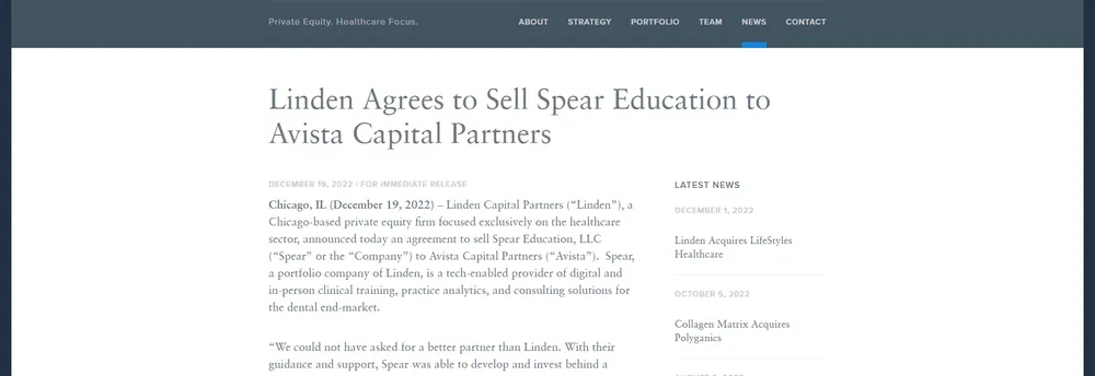 Linden Capital Partners cover