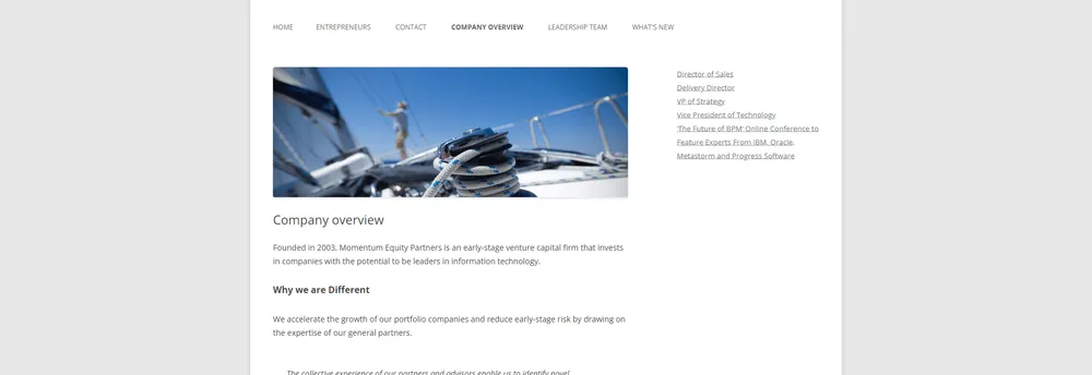 Momentum Equity Partners cover