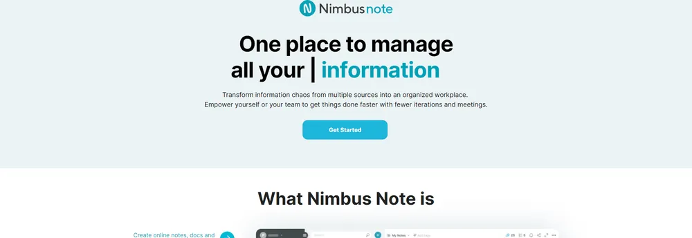 Nimbus Note cover