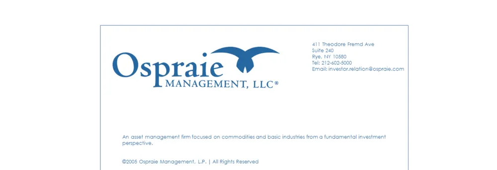 Ospraie Management, LLC cover