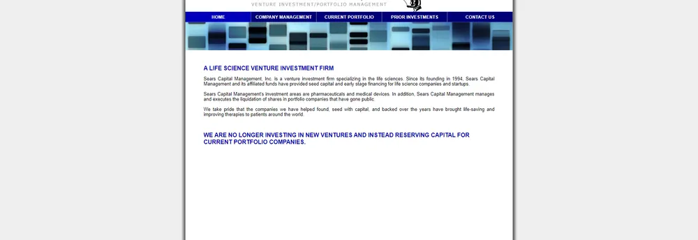 Sears Capital Management cover