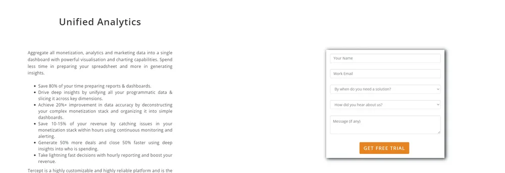 Tercept Unified Analytics cover