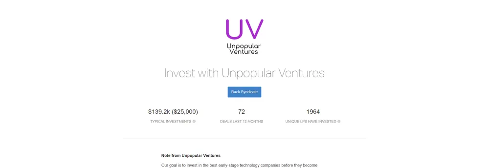 Unpopular Ventures cover