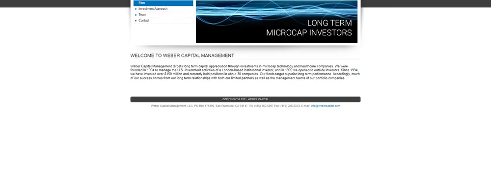 Weber Capital cover