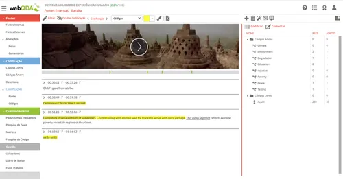 webQDA screenshot 2