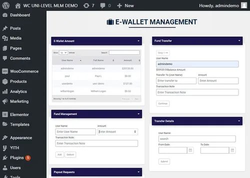 WP MLM Software screenshot 2