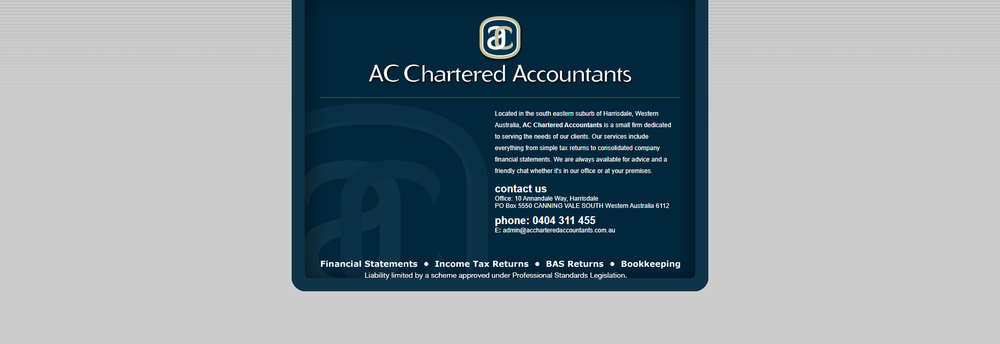 AC Chartered Accountants cover
