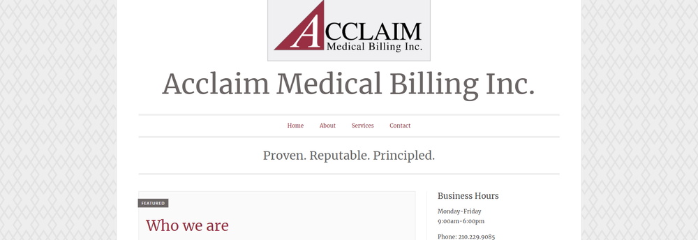 Acclaim Medical Billing cover