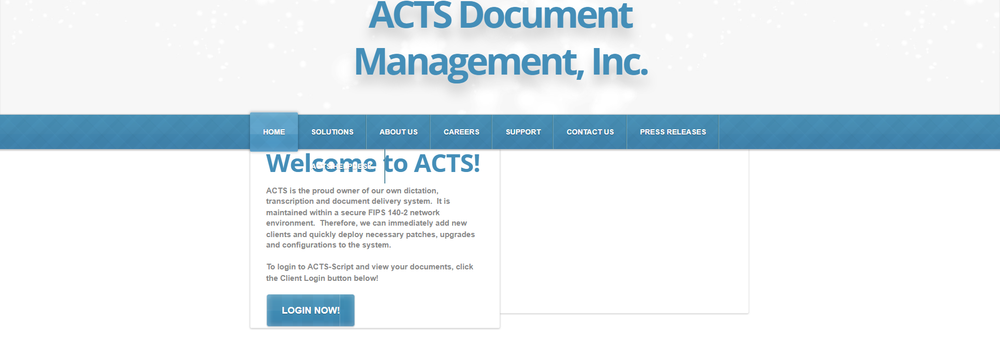 ACTS Document Management, Inc cover