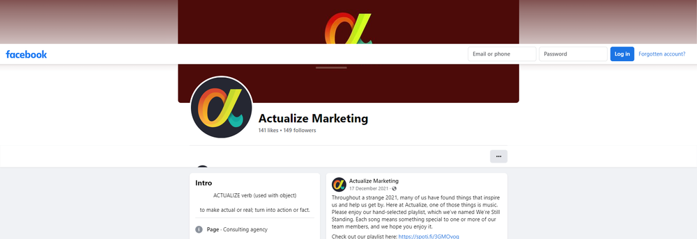 Actualize Marketing cover