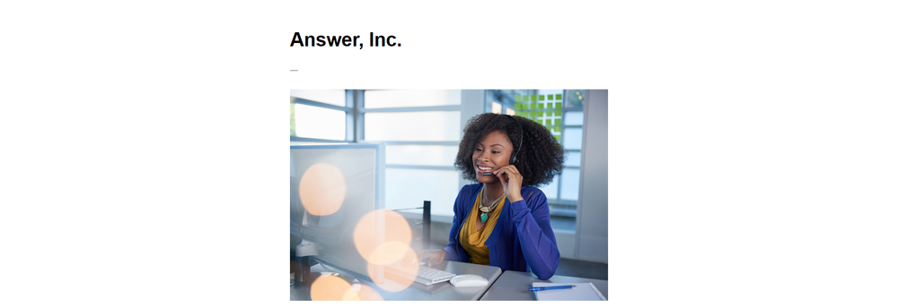Answer, Inc cover