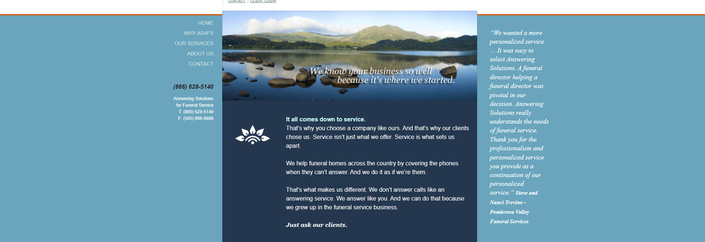 Answering Solutions for Funeral Service cover